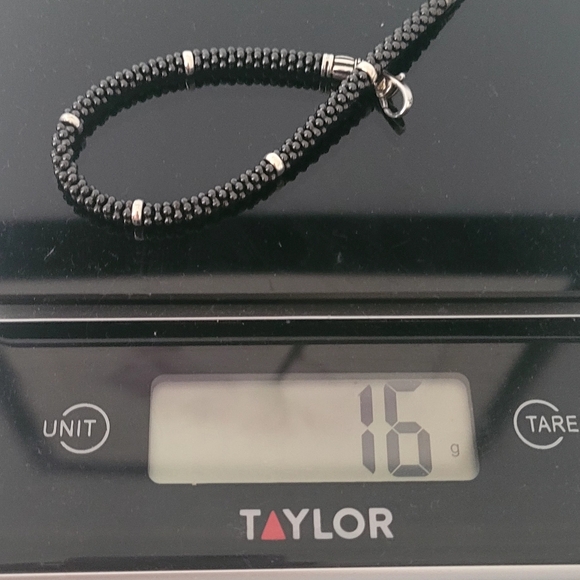 LAGOS Sterling Silver 18K Gold Black Ceramic Caviar Bracelet 8.5" - Picture 8 of 8